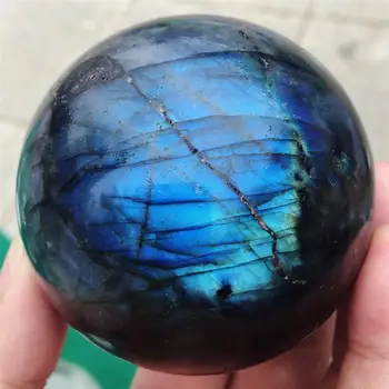 

100% Natural Madagascar Natural Labradorite Quartz Crystal Sphere Ball Healing Crystal Gemstone