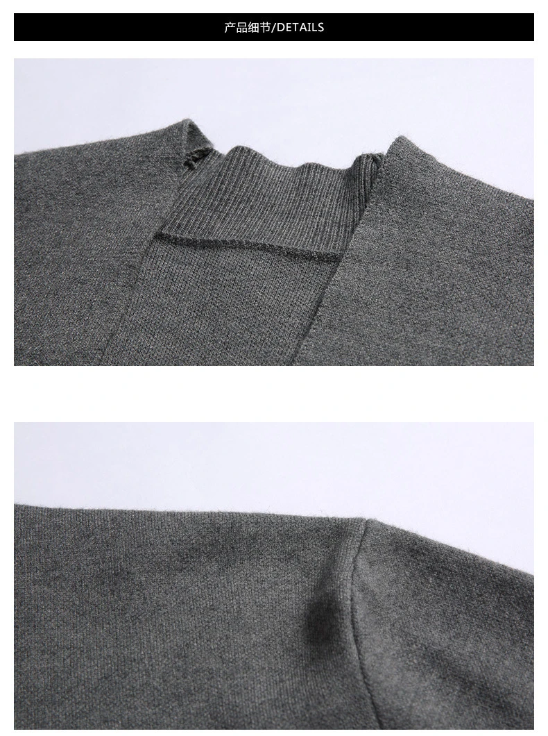 New Cotton Sweater Men Long Sleeve Cardigan Mens V-Neck Sweaters Loose Solid Button Fit Knitting Casual Style Clothing J765