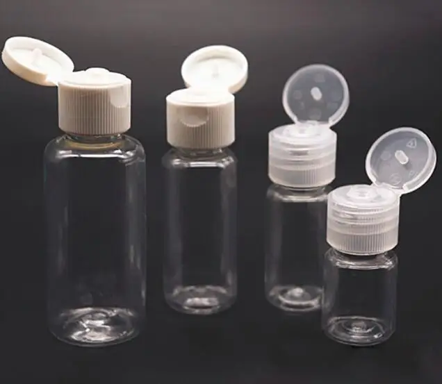 10pcs/lot Plastic PET Clear Lid Lotion Bottles Cosmetic Sample Container Travel Liquid Screw cap Fill Vials - Цвет: Светло-зеленый
