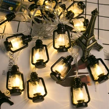 Strings Ramadan Led-Light Home-Decorative Garland Kerosene-Lamp Festival Bedroom Party