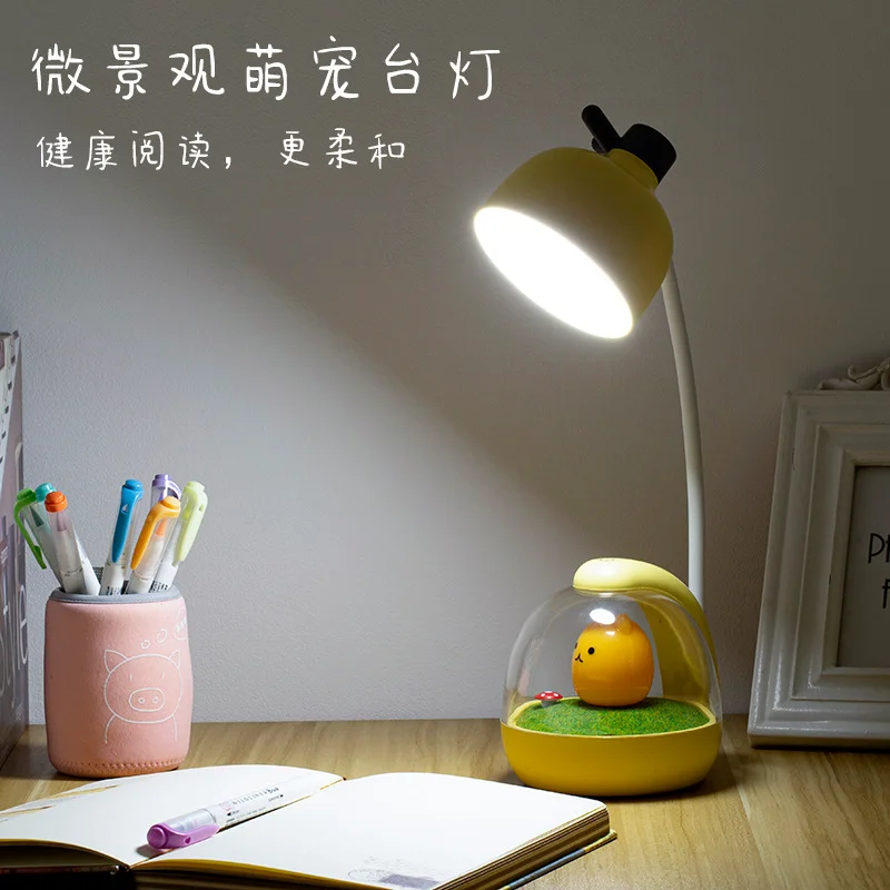 Anime Light INS Cartoon Night Lights Kids Beside Lamp Led USB Charging Reading Table Eye-Care Desk Bedroom Decor | Лампы и освещение