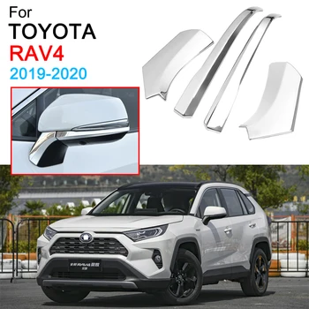 

ABS Chrome Rear View Side Mirror Cover Molding Trims for Toyota RAV4 XA50 Accessories 2019 2020
