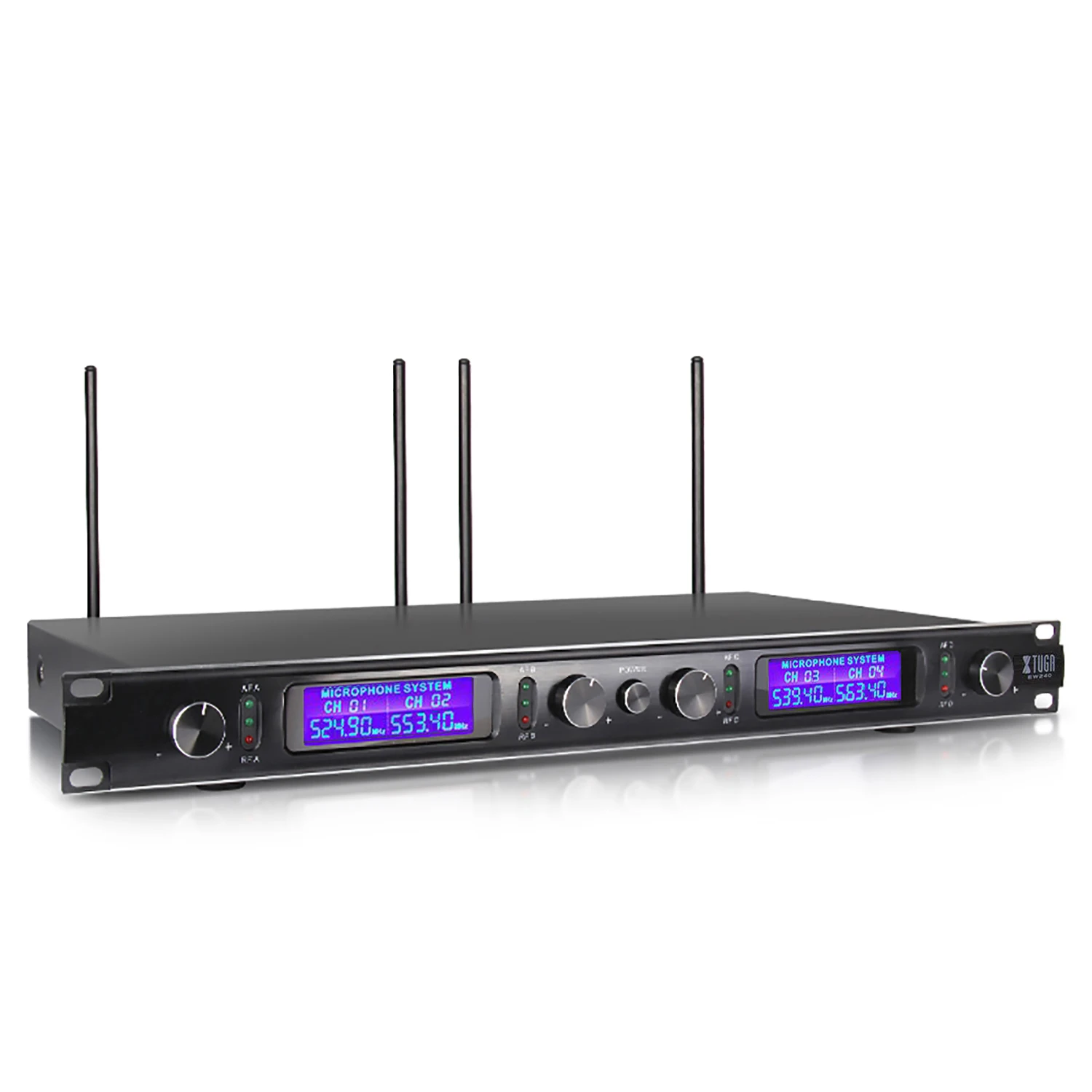 США рус в наличии XTUGA Audio EW240 4 канальный беспроводной микрофонный блок UHF
