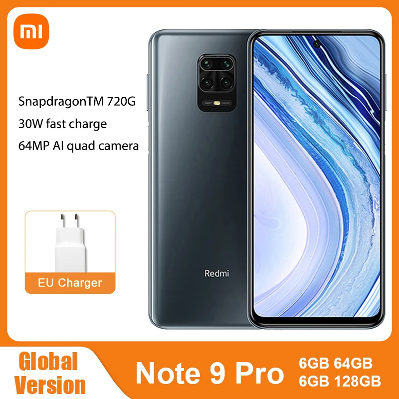 Смартфон Xiaomi Redmi Note 9 Pro 64 ГБ/128 ГБ NFC | Мобильные телефоны и аксессуары