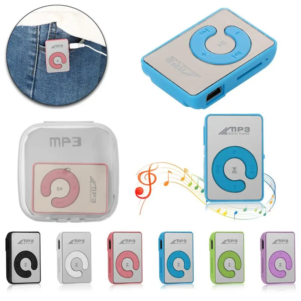 Модный портативный мини USB MP3-плеер с клипсой музыкальный медиаплеер поддержка