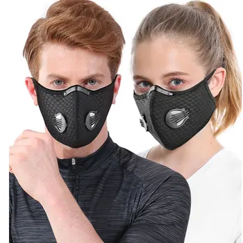 

Bicycle Face Masks Cycling with Filter Anti-spray Anti Dust Sport Training Mask Activated Carbon PM2.5 Running Mask Bike XA144A
