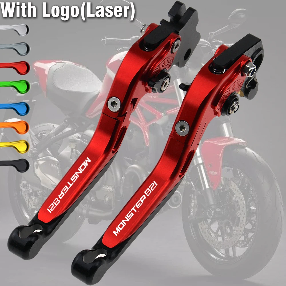 

Для DUCATI 821 MONSTER/Dark/Stripe 2014-2017 2016 мотоциклетные Складные Выдвижные регулируемые рычаги тормоза сцепления с логотипом
