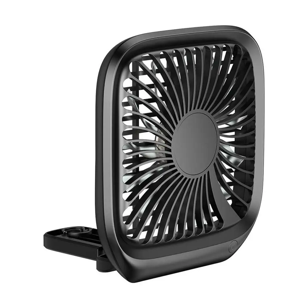 Dual Head 12V Car Seat Clip Auto Conditioner Air Fan 360° Rotating Cooler Black