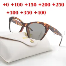 Фотохромные очки для чтения, солнцезащитные очки для женщин, кошачьи очки, дальнозоркость, Пресбиопия с диоптриями, Пресбиопия NX