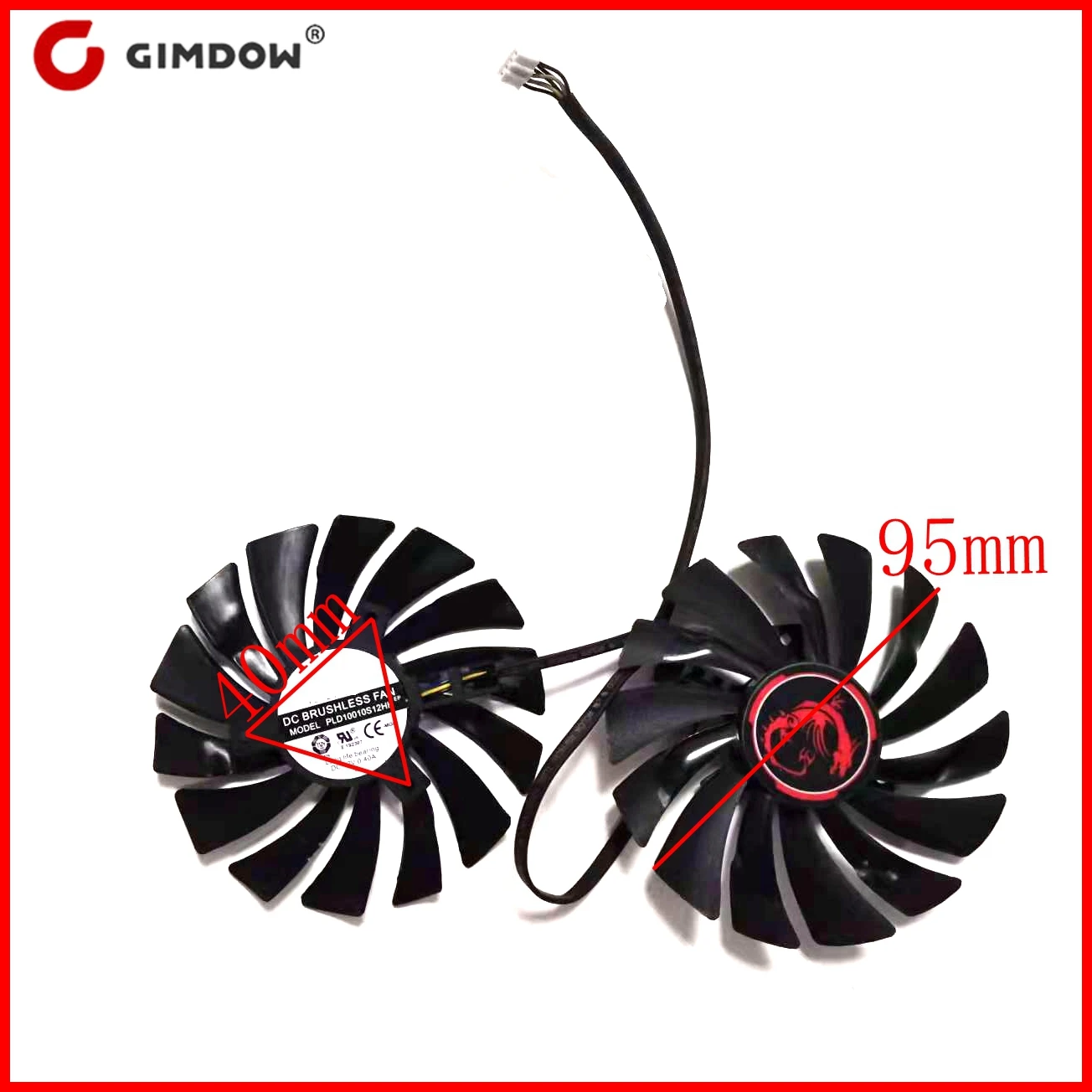 Вентилятор графической карты 2 шт./лот PLD10010S12HH для MSI GTX980TI GTX970 GTX960 GTX950 R9 380 390 390X |