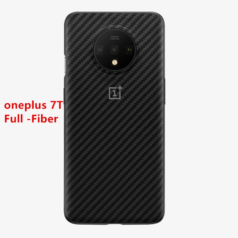 Официальный чехол oneplus для oneplus 7T oneplus 7 7 pro из песчаника, силиконовый арамидный чехол из углеродного волокна, официальная задняя крышка - Цвет: 7T Full-fiber