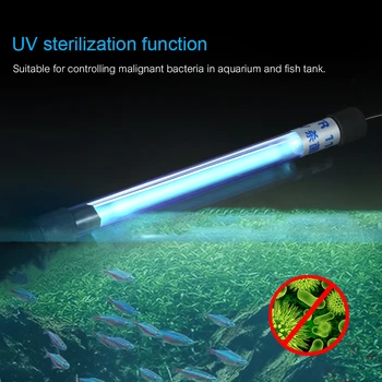 

UV Light Sterilization Lamp Submersible Ultraviolet Sterilizer Water Disinfection for Aquarium Fish Tank Pond AC220-240V