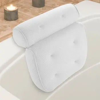 

2020 Newest Hot 3D Mesh Bathtub Head Rest Spa Neck Back Premium Waterproof Luxury Comfortable Bath Spa Pillow Foam Pillow