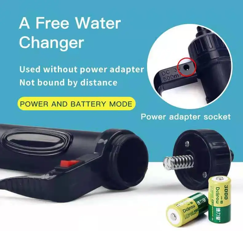 New Aquarium Electric Gravel Cleaner Water Change Pump Cleaning Tools Water Changer Siphon for Fish Tank Water Filter Pump