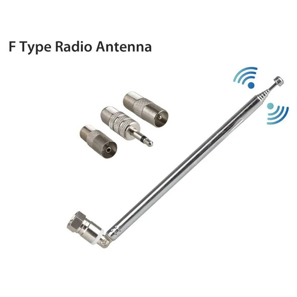 

Telescopic DAB FM Radio Aerial W 3 Adapter HiFi AV Receiver Mini System Tivoli Audio Receiver Rod Antenna FM Radio Aerial Adapte