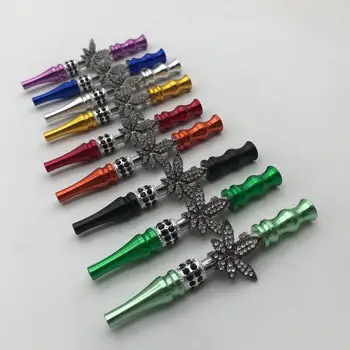 

No Hurt Long Nails For lady 9 Colors Women Bling Unique Jewelry blunt holder Shisha Hookah Leaf Mouthpiece Tips