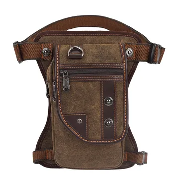 

New Men's Chest Bag Waist Bag Outdoor Crossbody Leg Bag Fashion Sports Canvas Bag vintage large capacity anti-theft buckle pack