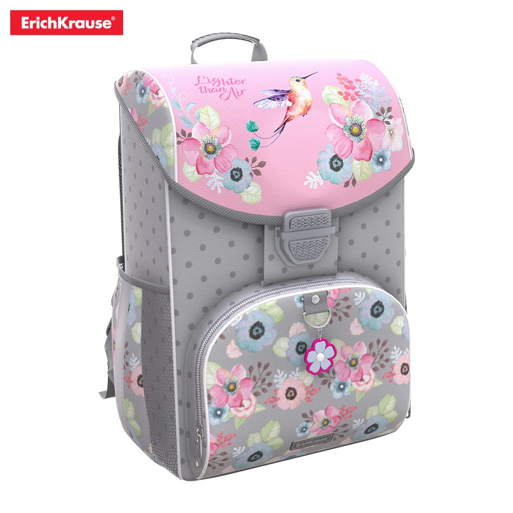 Ученический ранец ErichKrause ErgoLine 15L для девочек Colibri Horse Flower Owl Mimi Dog Music Fox Patchwork Sweet