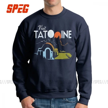 

GV119 Visit Tatooine Star Wars Men Pullover Cotton Novelty Sweatshirts Crewneck Clothing Printed Hoodies