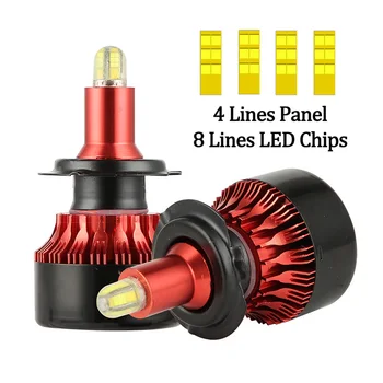 

2pcs 10000LM H7 led Fog light H1 H4 H11 H8 9005 HB3 9006 HB4 LED car Headlight Super bright 360°CSP Auto Lamp 6000K White 12V