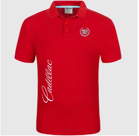 Фирменная Новинка, мужская рубашка поло с логотипом Cadillac, рубашка-поло унисекс, мужская хлопковая рубашка с коротким рукавом, одежда, размеры-XXXL t f - Color: 2