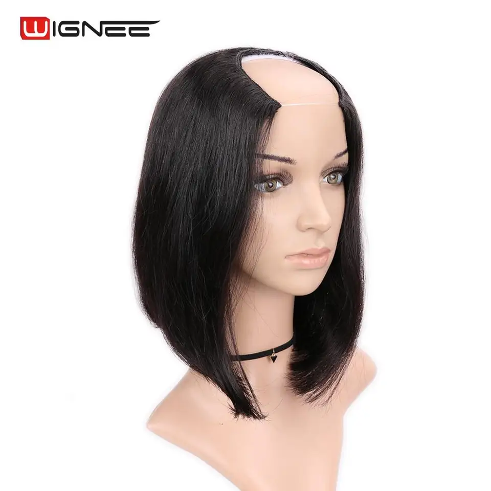 human hair half wigs