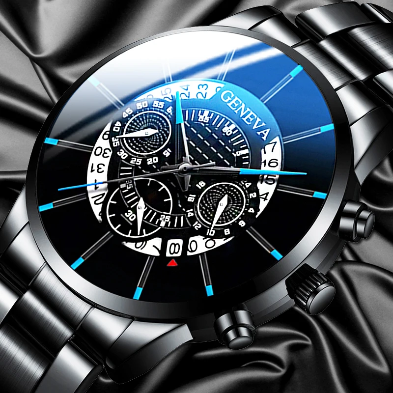 

Relogio Masculino Fashion Mens Stainless Steel Watches Luxury Men Business Calendar Quartz Wrist Watch Man Clock Montre Homme