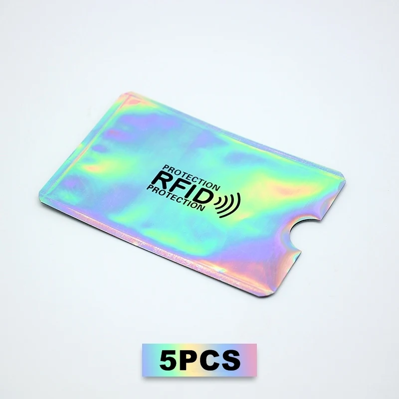 5 шт. Портативный Анти RFID кредитный держатель для карт банк ID карта Обложка держатель идентификационный протектор чехол бизнес-держатель для карт F094 - Цвет: flash silver