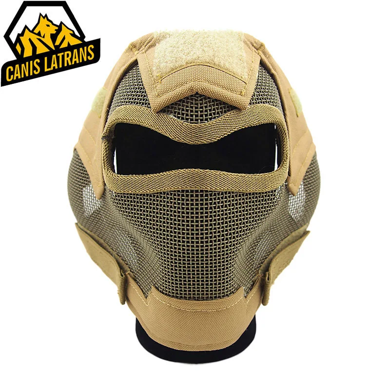 

Coyote V7 Full Face Steel Mesh Headgear Mask Comfortable Breathable Tactical Camouflage Head Cover Anticollision Camouflage Prot