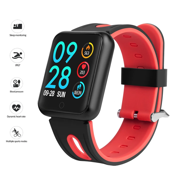 Новая мода Bluetooth Smartwatch сенсорный экран браслет из нержавеющей стали фитнес-трекер с пульсометром артериального давления
