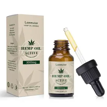 

10ml Hemp Seed Oil 100% Natural Plant Ingredient Body Skin Care Massage Essential Oil For Aid Anti Stress Relief Anxiety Stress