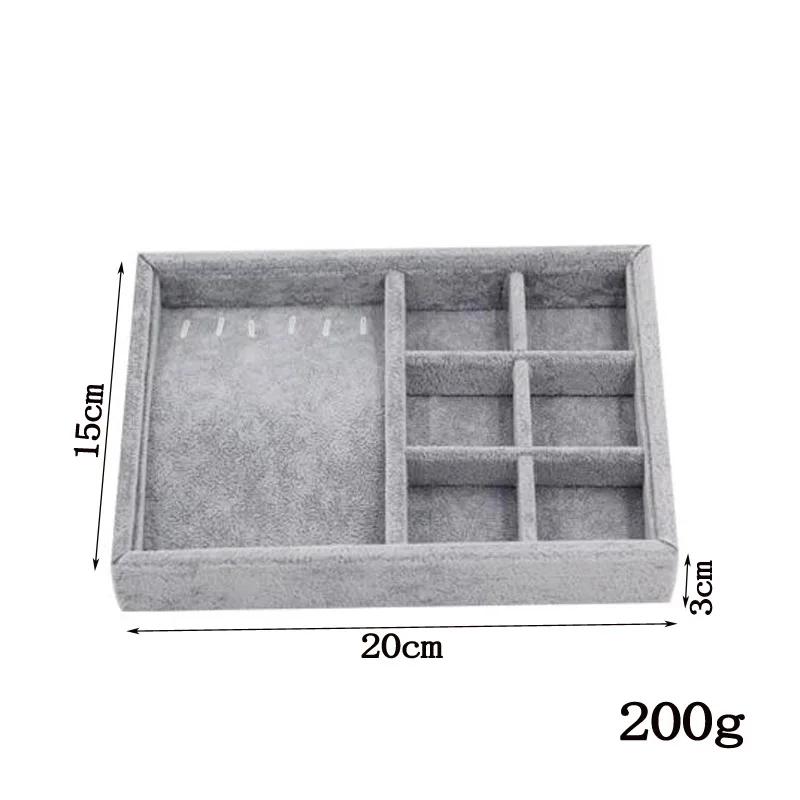 Gray grids & necklace tray