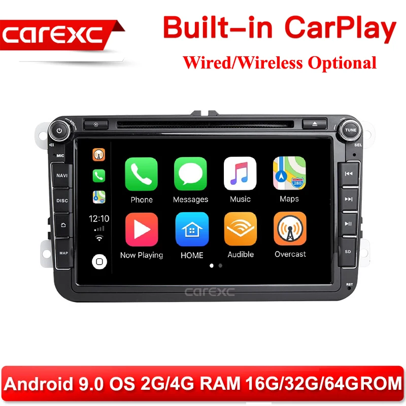 

CarExc 2-DIN Android 9.0 Car DVD for VW/Volkswagen POLO GOLF 5 6 POLO PASSAT B6 CC JETTA TIGUAN TOURAN EOS SHARAN SCIROCCO CADDY