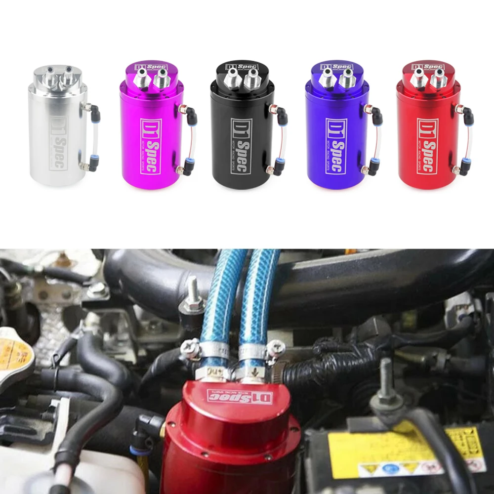 Car Fuel Tanks General Modified D1 Oil Breathable Can Round Waste Oil Recycling Filter Tank Auto Fuel Supply System Accessories oil catch can motorcycle fuel tank plastic fuel tank