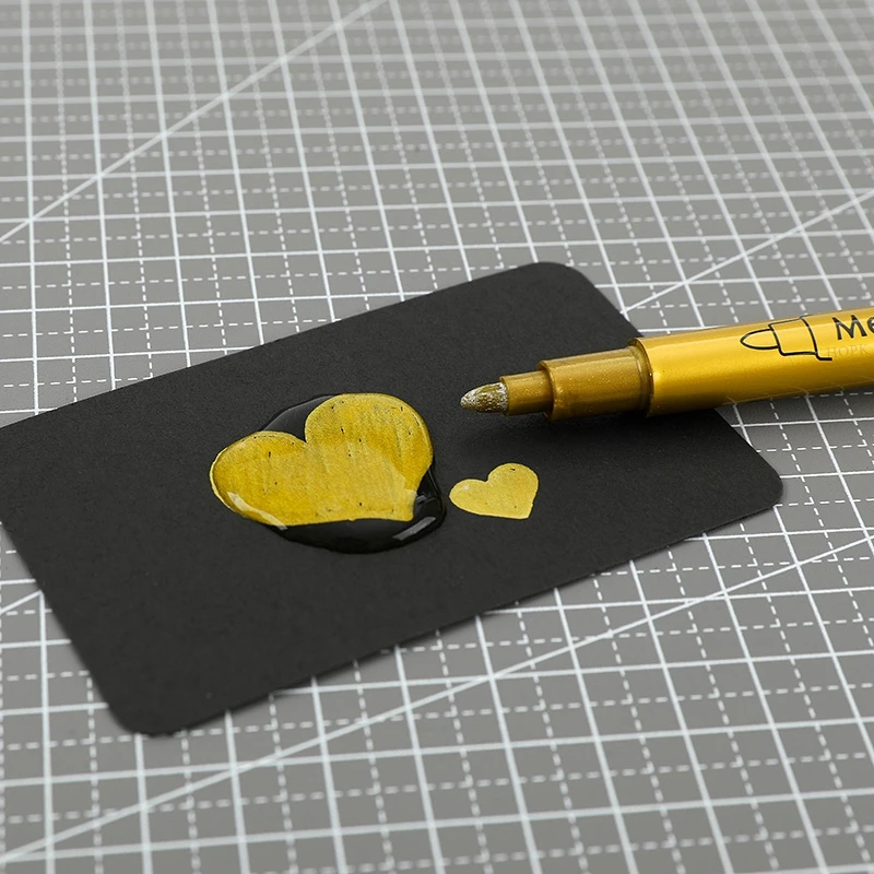 4-8Pcs DIY Metal Waterproof Permanent Paint Marker Pens Gold Silver 1.5mm Craftwork Resin Mold Pen Art painting Student Supplies