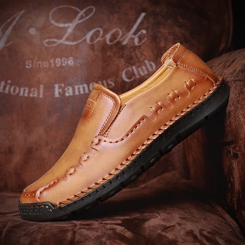 

New Casual Shoes Men Loafers Big Size 38-48 Mens Designer Shoes Outdoor Casual Hikin Sneaker Sole Car Line Male Boat Shoes *