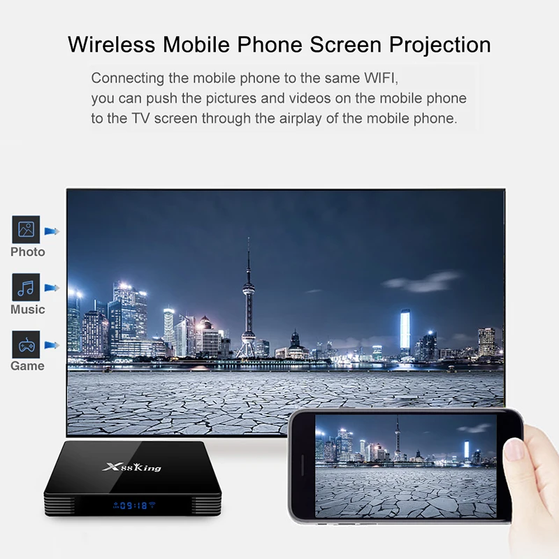 X88 King 4 ГБ 128G Amlogic S922X ТВ приставка Android 9,0 двойной Wifi BT5.0 1000M 4K Google Play Store Netflix Youtube 4K медиаплеер