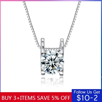 

CodeMonkey Genuine 925 Sterling Silver Shiny Zircon Pendant Necklace Hot Fashion 2019 New Design Necklace Jewelry CMN025