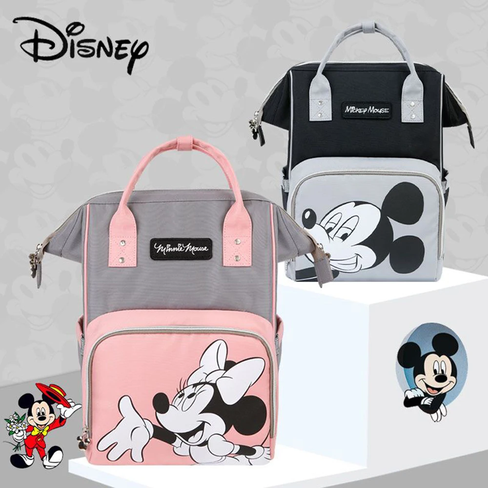 

Disney Mummy Backpack Cartoon Mickey Mininie Mouse Multifunction Fashion Shoulder Baby Care Bag for Travel Diaper Bag 2020 New