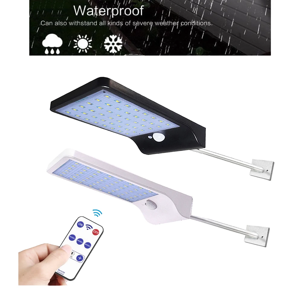 

remote 36/48 LEDS Solar Lamp Human Induction Wall solar Light 3 Mode Dimmable Outdoor Garden Yard Path Lamps street patio