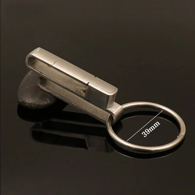 SteelRing-39mm Meetee 1 шт., длина 55 мм, медь, нержавеющая сталь, брелок для ключей, пряжки для мужчин, ремень, петля для ключей, зажим, Пряжка для украшения джинсов аксессуар для рукоделия - Цвет: SteelRing-39mm