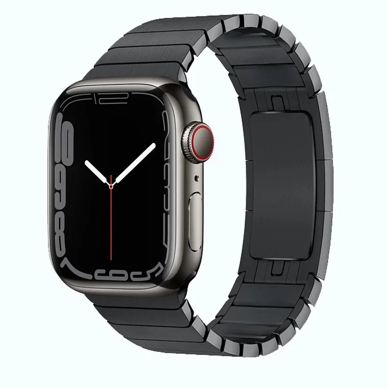 Металлический ремешок для Apple watch Series 7 45 мм 41 звеньевой браслет из нержавеющей