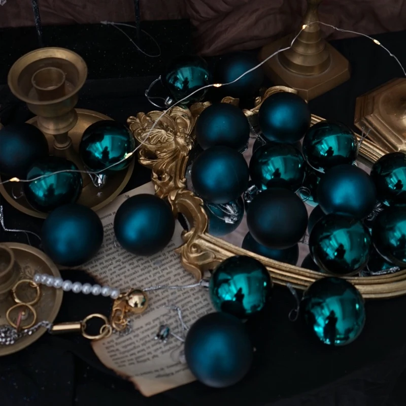 С голубыми рождественскими елками и украшениями круглой формы; вечерние подвесное украшение безделушка подвеской капелькой из рождественские украшения для дома подарки