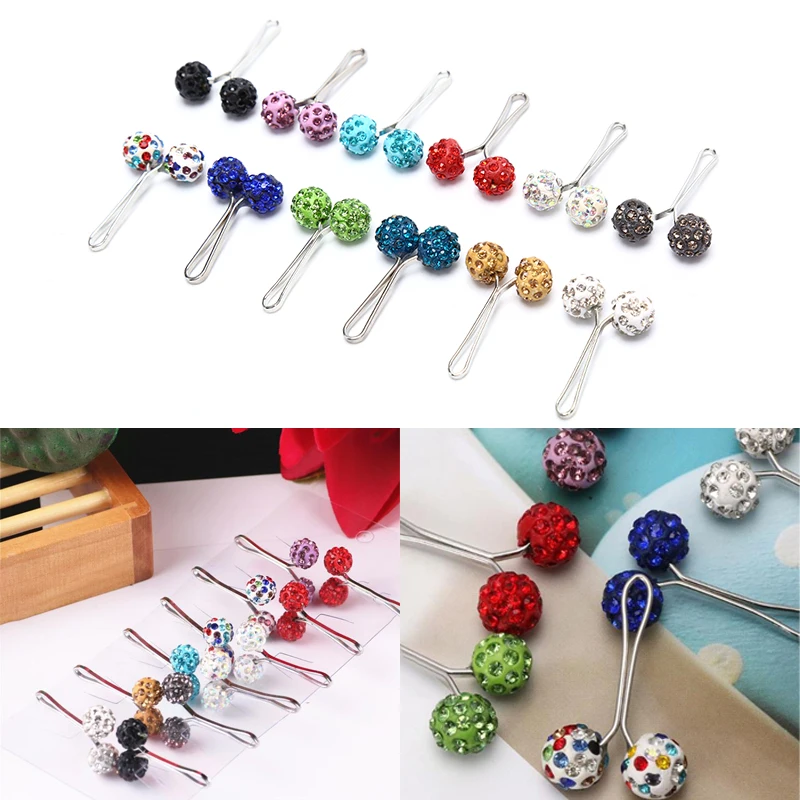 12Pcs/Lot Muslim Hijab Scarf Safety Pin Clips Pearl Ball Brooch Kit Fashion  Jewelry Accessories Bandana Clip