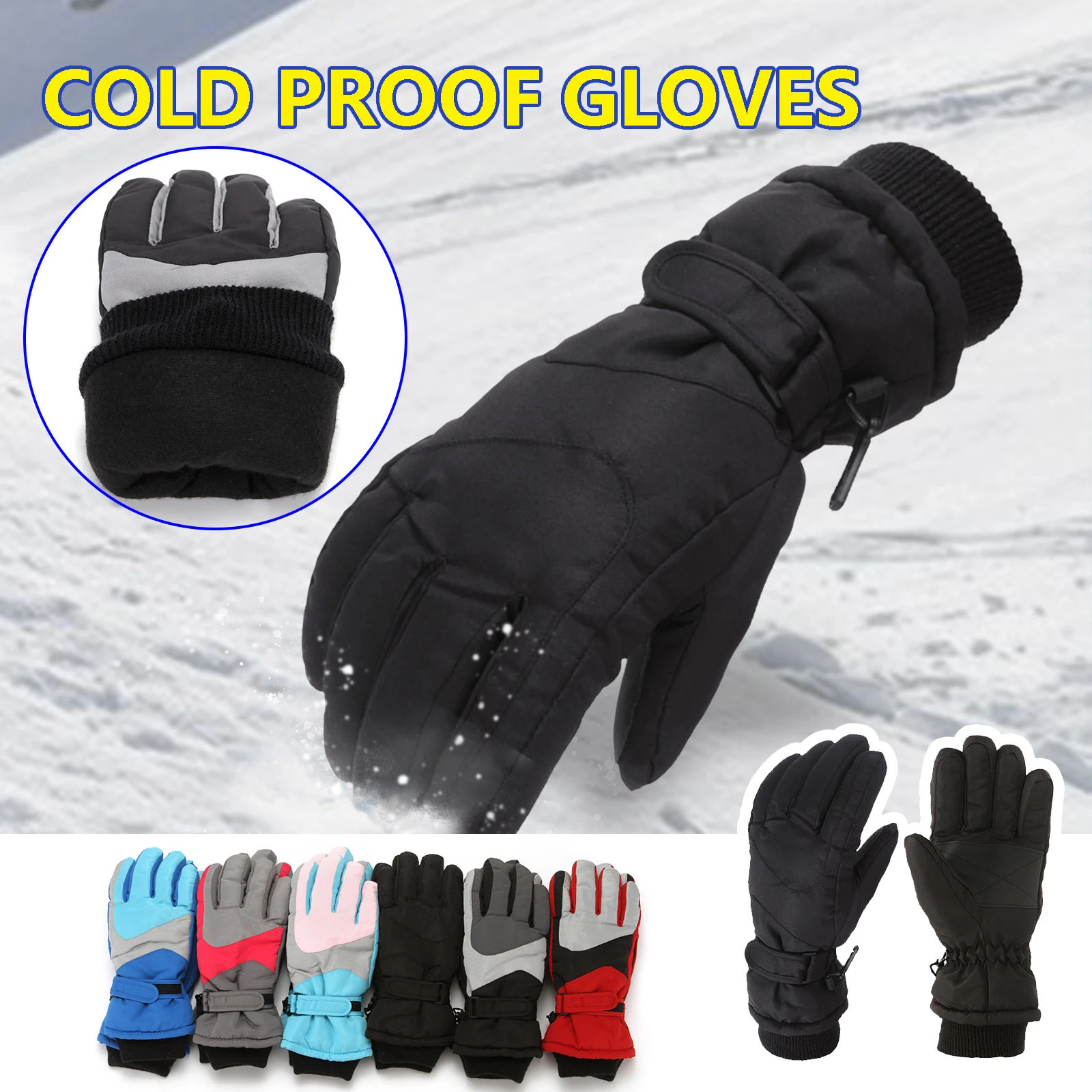 Kids Winter Snow Warm Gloves Ski Snowboard Windproof Waterproof Winter Must