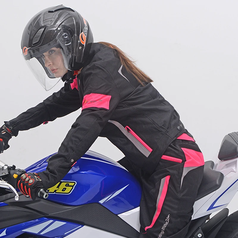 Riding Tribe Women Motorcycle Jacket Suit Jacket Breathable Mesh sport Motorbike Clothing Set Protective Gear,JK52