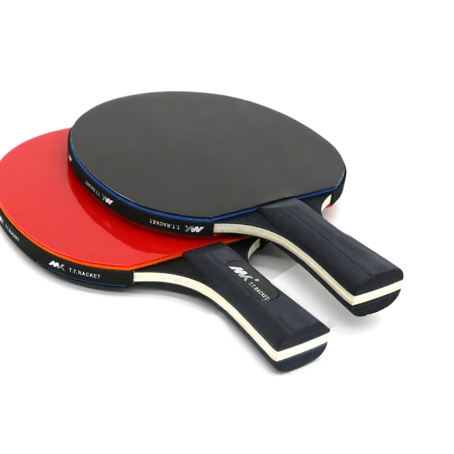 2Pcs/Lot Table Tennis Bat Racket Good Control Long Short Handle Ping Pong  Paddle Racket Set With Bag 2 Short Handles
