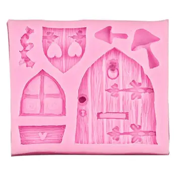 

GloryStar House Door Silicone Mold Fondant Chocolate Cake Sugarcraft Mould Baking Tool