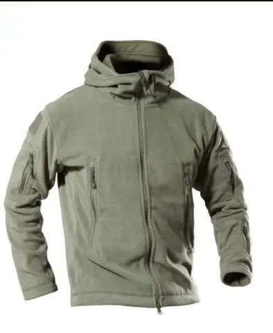 army green Горячая S-4XL Тактическая Военная руно акулья кожа Softshell куртка с капюшоном Открытый Кемпинг Альпинизм Для мужчин женская спортивная обувь для охоты - Цвет: army green