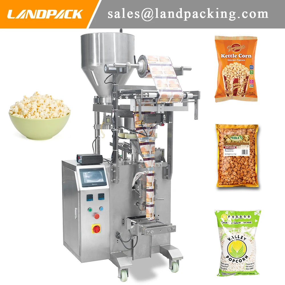 

Automatic Vertical Form Fill Seal Packing Machinery For Popcorn Puffed Food Granular Packaging General Purpose